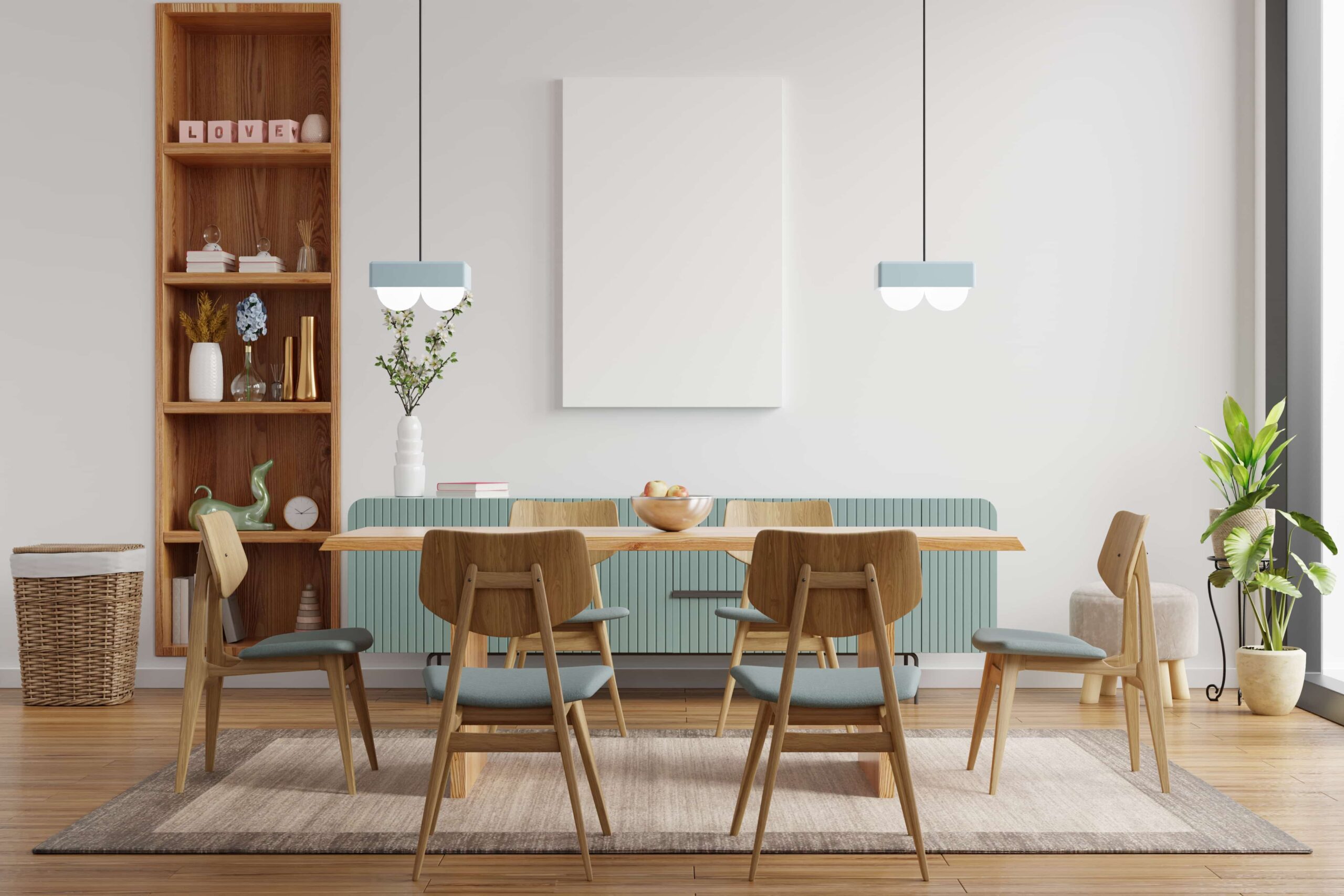 mock-up-poster-modern-dining-room-interior-design-with-white-empty-wall-min (1)